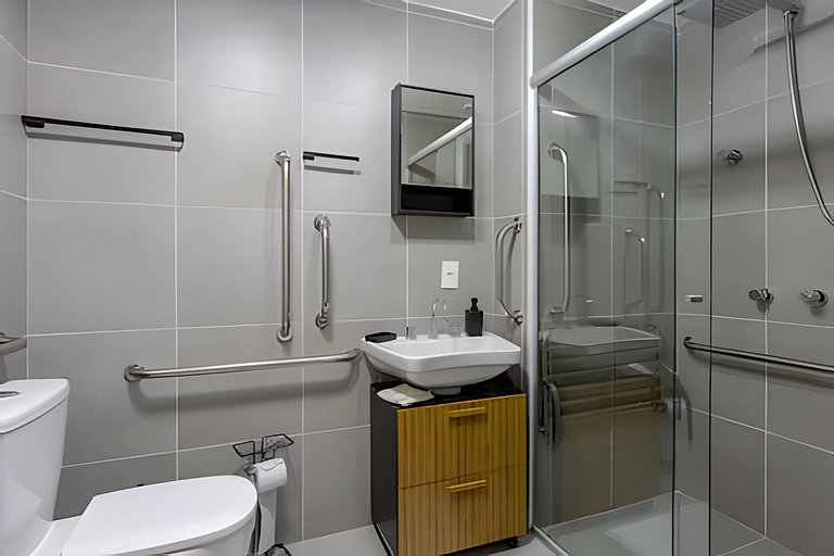300mts do Allianz/ Cama Queen/ Wifi/ Academia