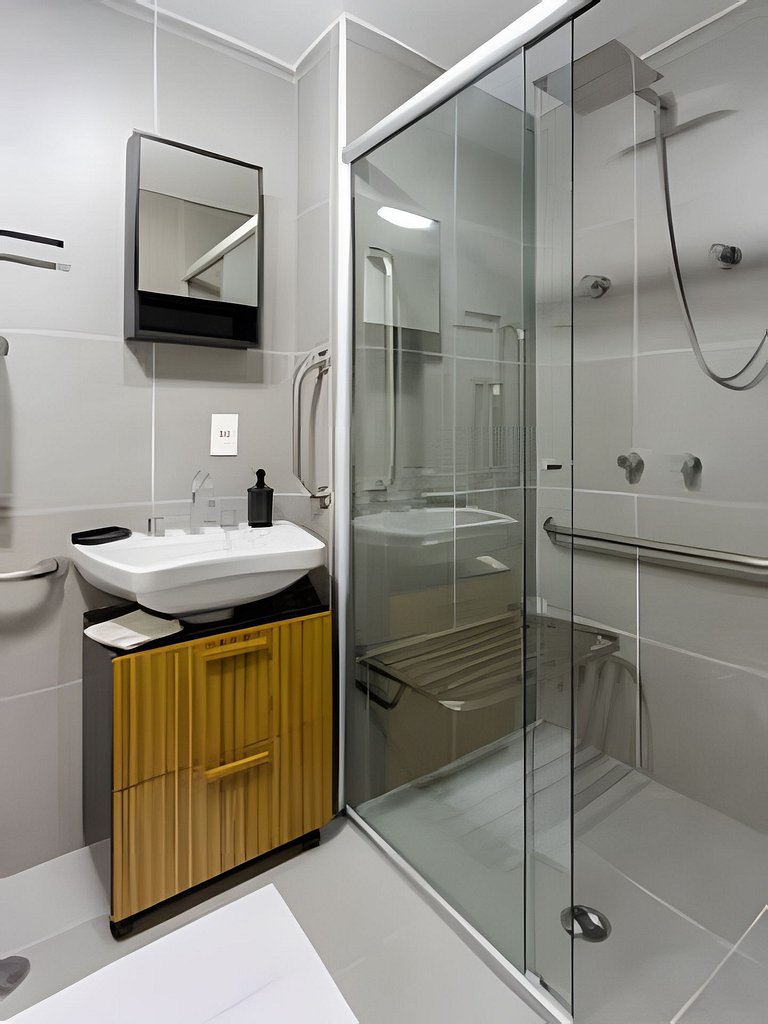 300mts do Allianz/ Cama Queen/ Wifi/ Academia