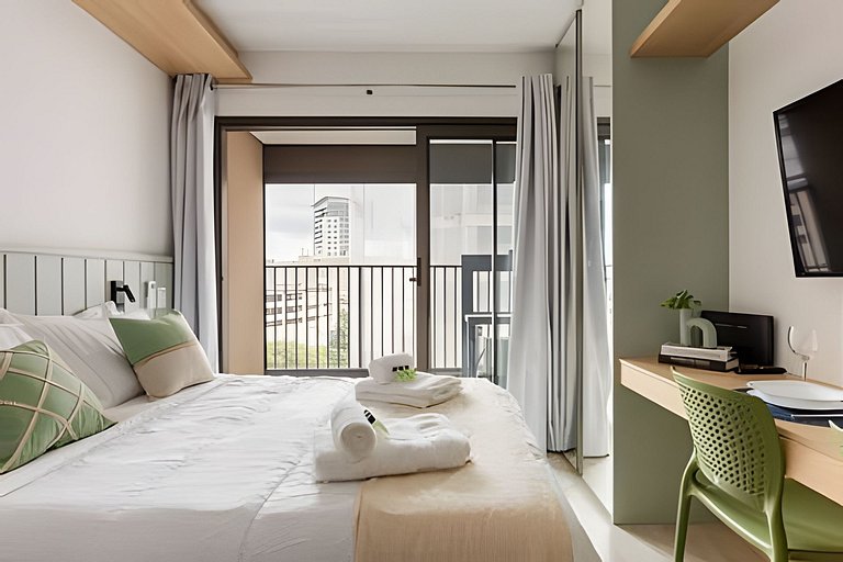 Studio Luxo com vista da cidade