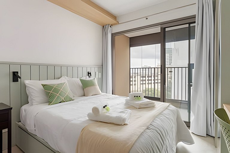 Studio Luxo com vista da cidade
