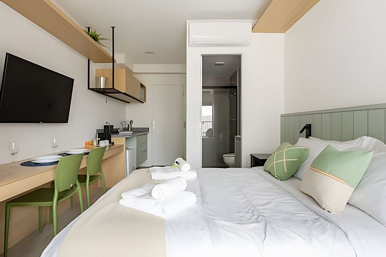 Studio Luxo com vista da cidade