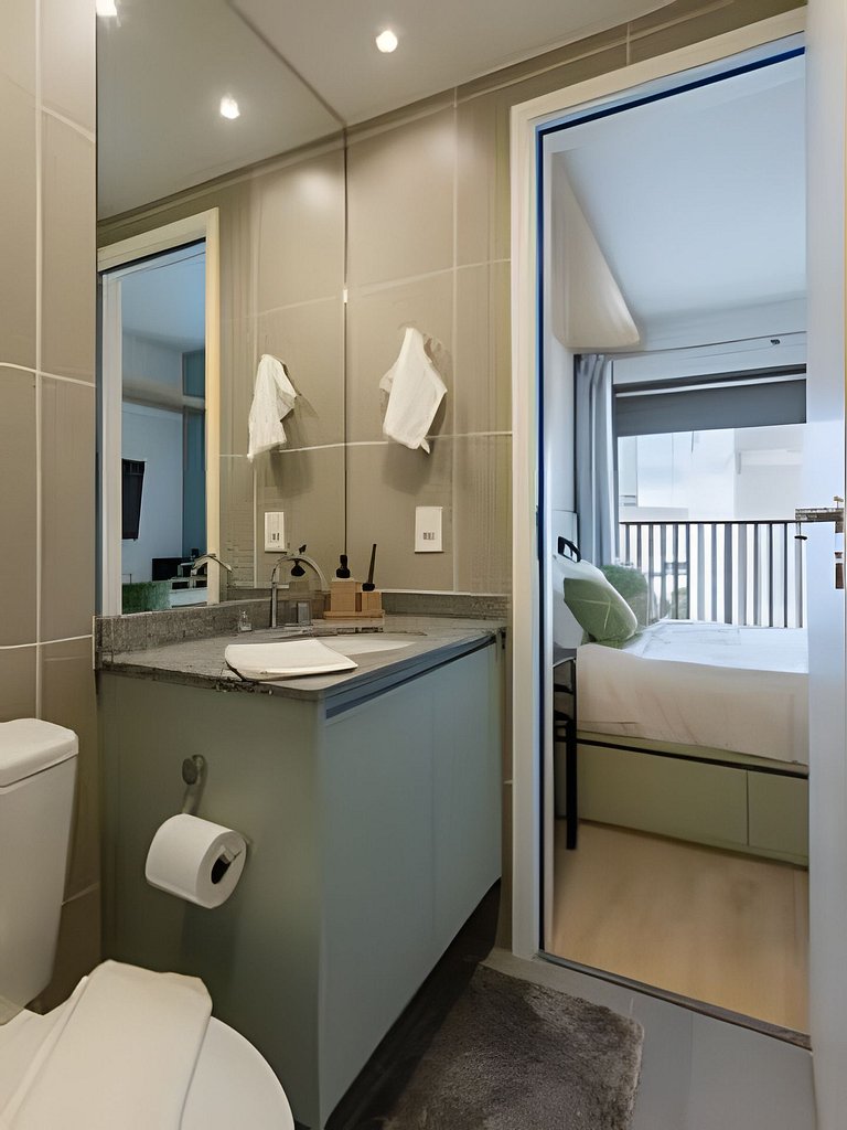 Studio Luxo com vista da cidade