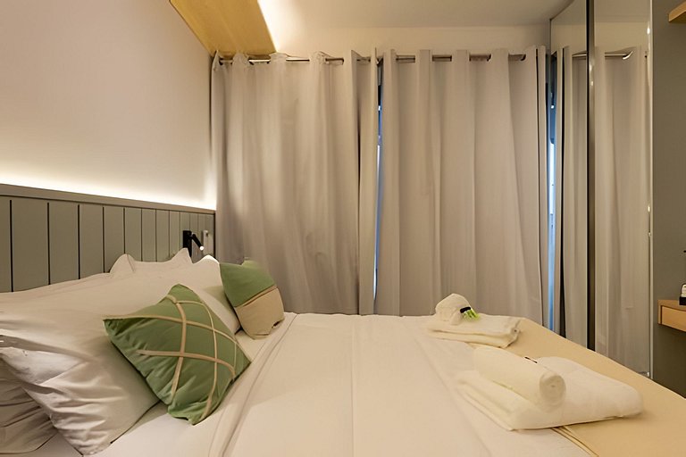 Studio Luxo com vista da cidade