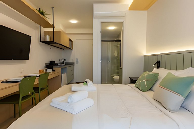 Studio Luxo com vista da cidade