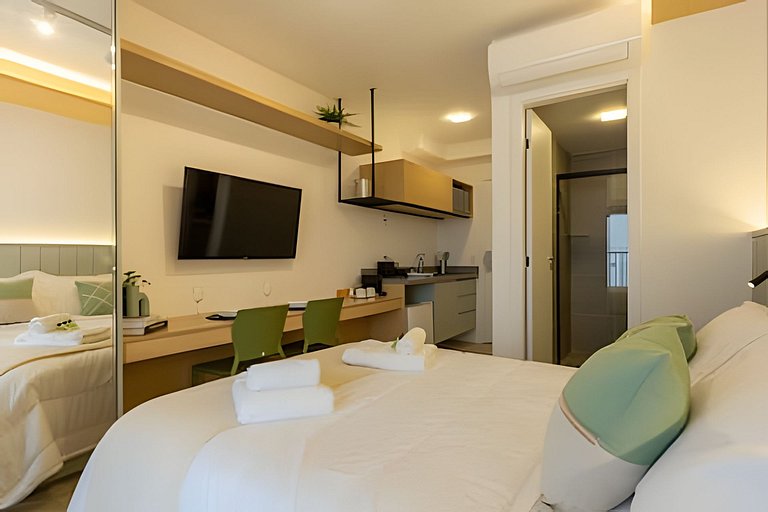 Studio Luxo com vista da cidade
