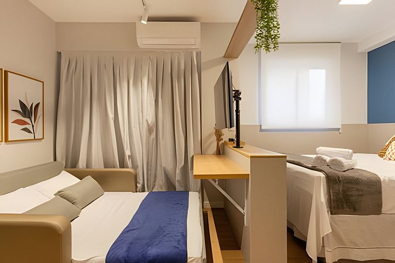 Studio Cama Queen + Sofa Cama