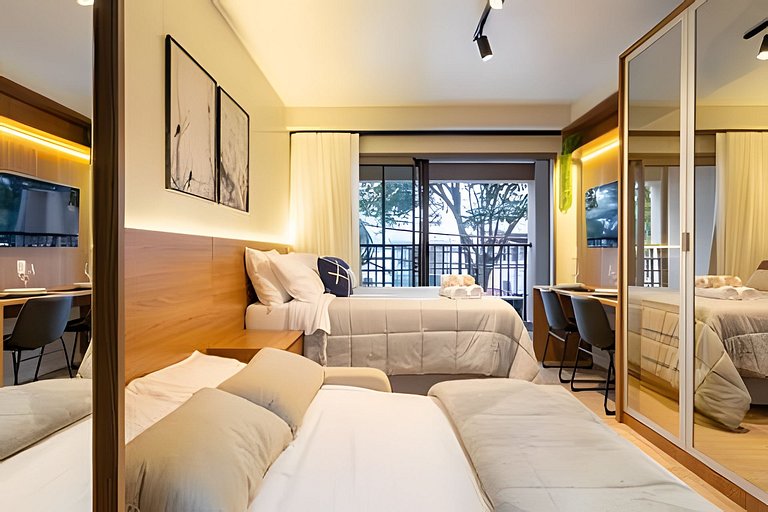 Studio Cama Casal e Sofa Cama