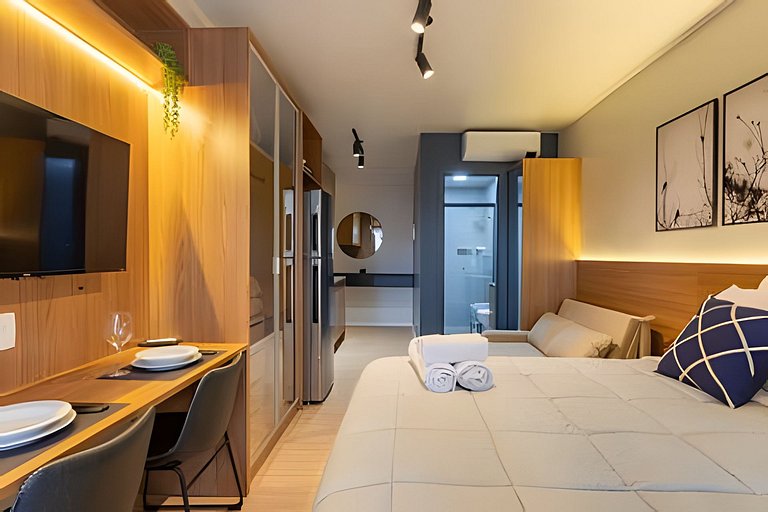 Studio Cama Casal e Sofa Cama