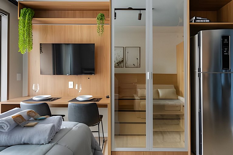 Studio Cama Casal e Sofa Cama