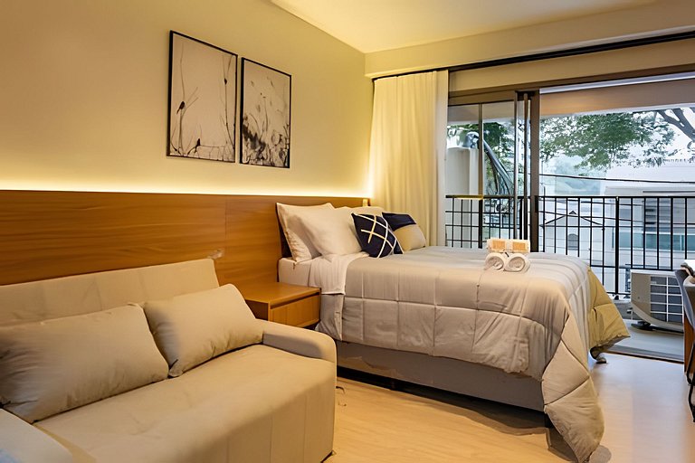 Studio Cama Casal e Sofa Cama