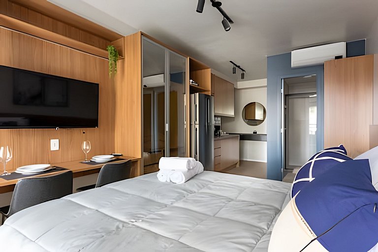 Studio Cama Casal e Sofa Cama