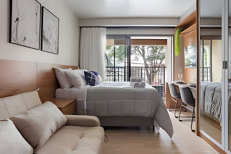 Studio Cama Casal e Sofa Cama