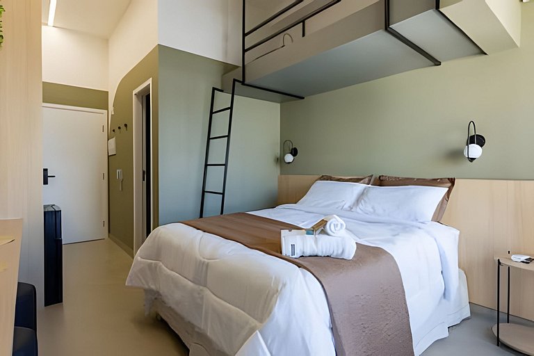 Loft Allianz Cama Queen e Duas Camas Solteiro