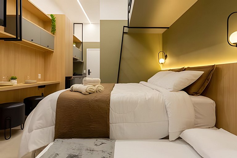 Loft Allianz Cama Queen e Duas Camas Solteiro