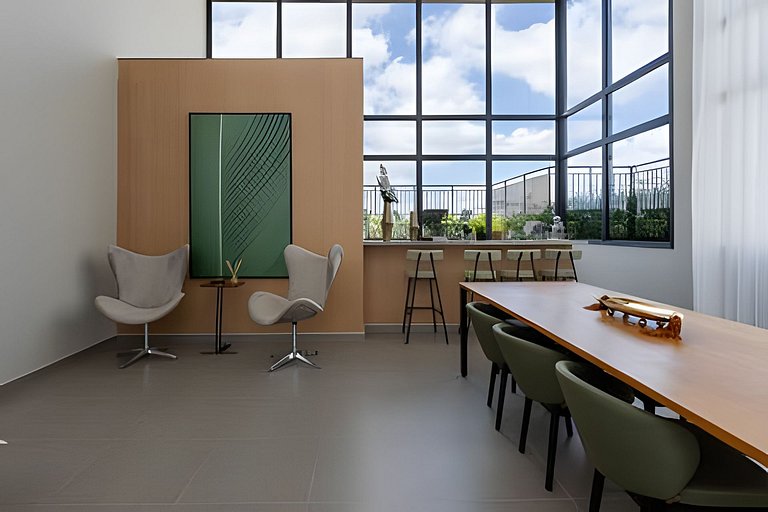 Studio Andar Alto com Linda Vista da Cidade