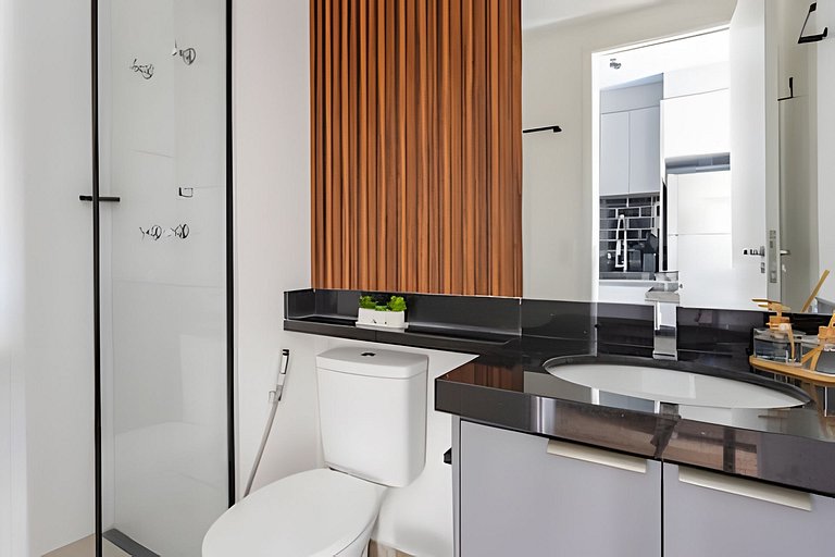 Studio Andar Alto com Linda Vista da Cidade