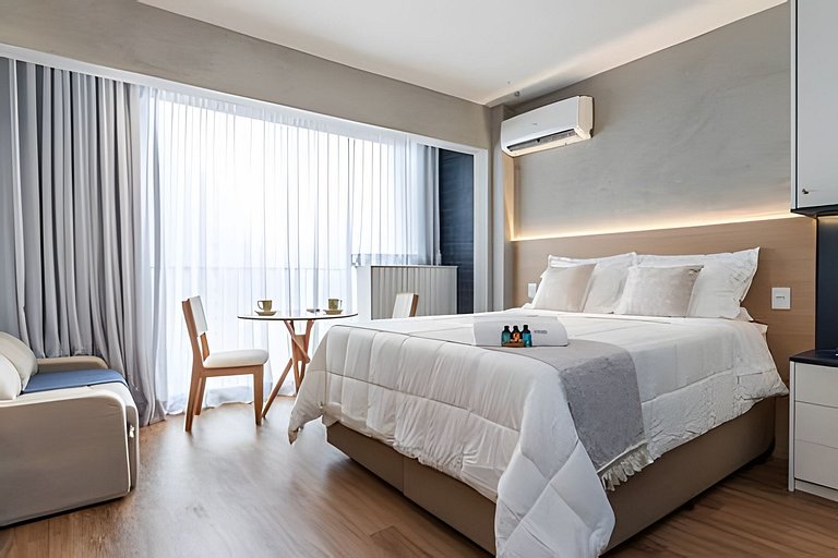 Studio Luxo p/ 3 pessoas no Allianz Parque