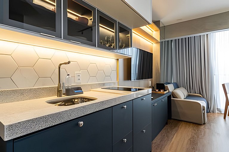 Studio Luxo p/ 3 pessoas no Allianz Parque