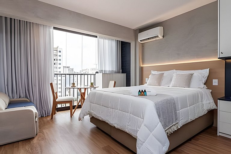 Studio Luxo p/ 3 pessoas no Allianz Parque