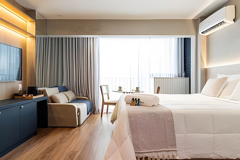 Studio Luxo p/ 3 pessoas no Allianz Parque