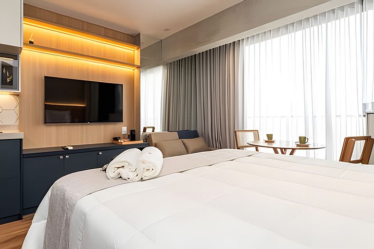 Studio Luxo p/ 3 pessoas no Allianz Parque