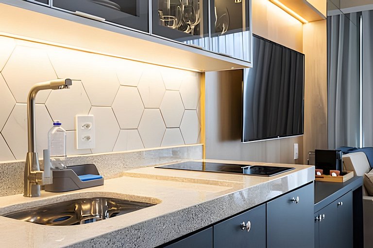 Studio Luxo p/ 3 pessoas no Allianz Parque