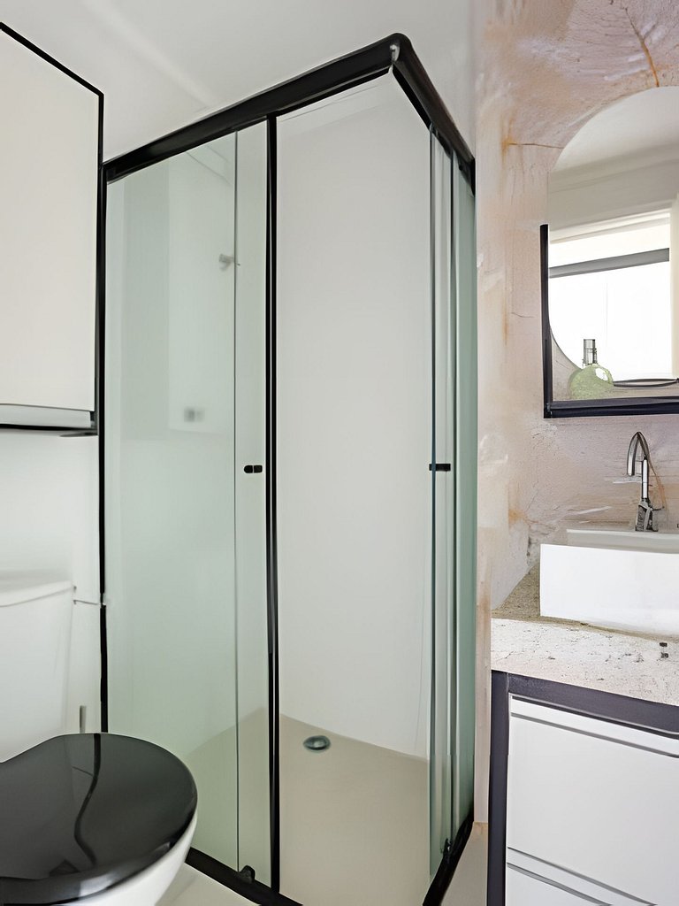 Studio em prédio novo, com Lavanderia e Piscina