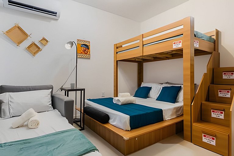 Studio para 2 adultos 2 Crianças prox do Allianz