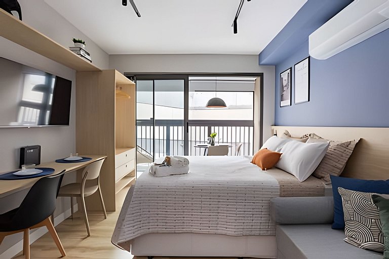 Studio para até 5 ao lado do Allianz Parque