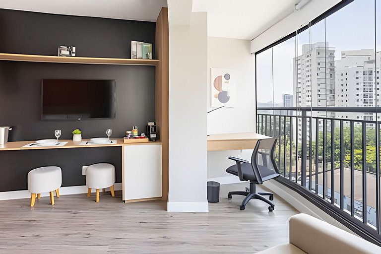 Campo Belo: Apto Lindo e Completo • Até 3 Pessoas