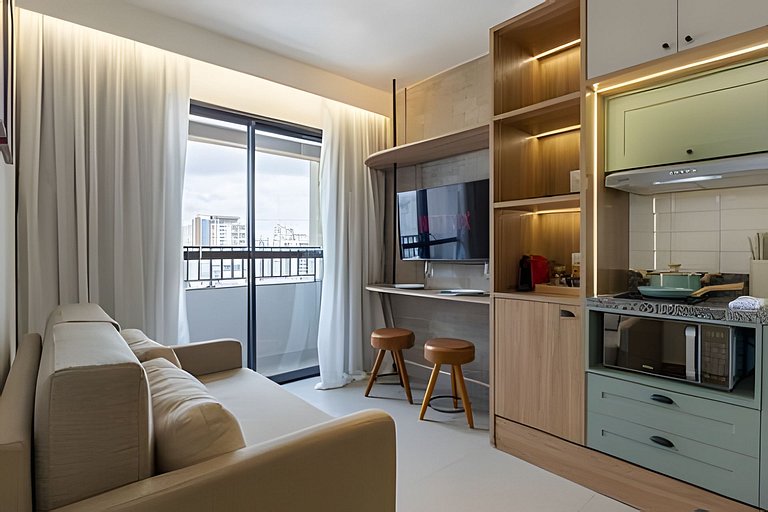 Apê para até 4 | Ao lado do Allianz Parque