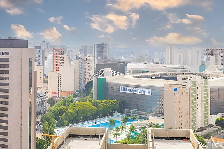 Apto Aconchegante com VISTA para o Allianz Parque