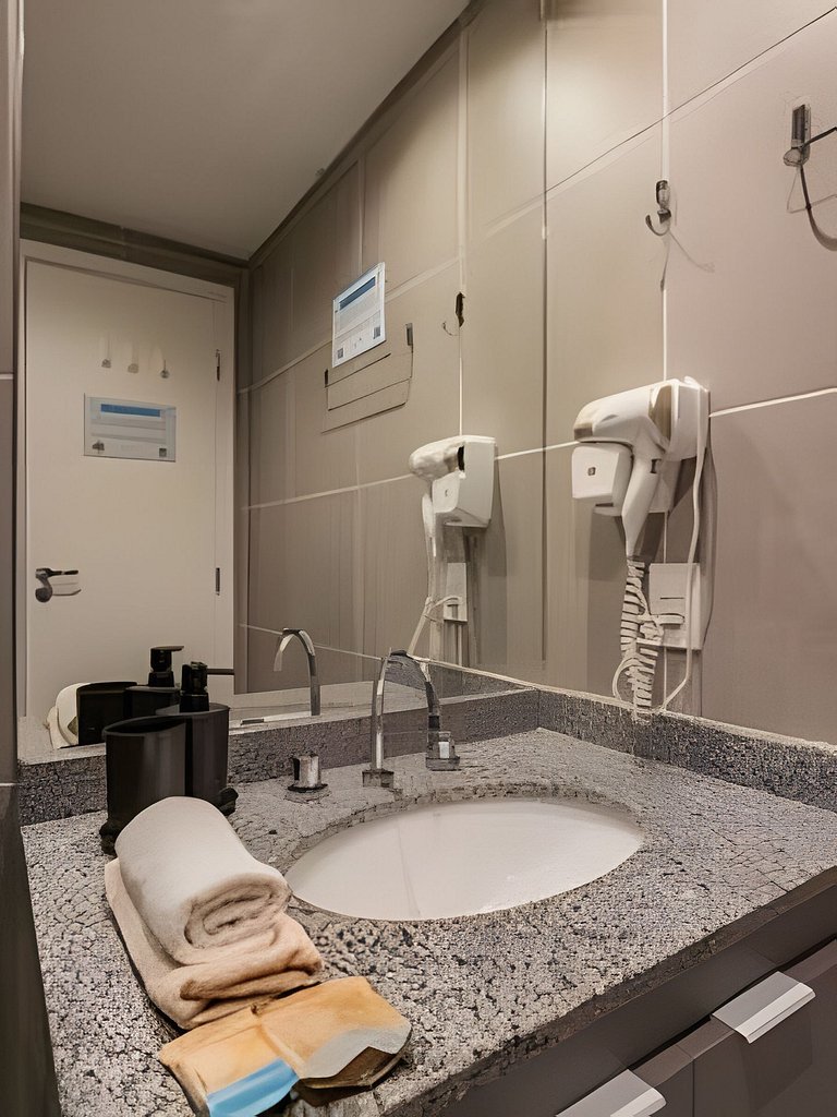 Studio c/ Cama Casal e Sofá-Cama prox do Allianz