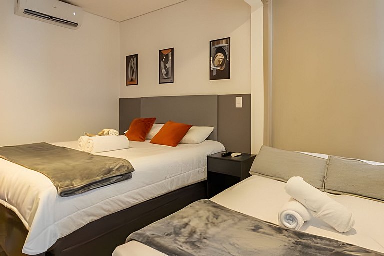 Studio c/ Cama Casal e Sofá-Cama prox do Allianz