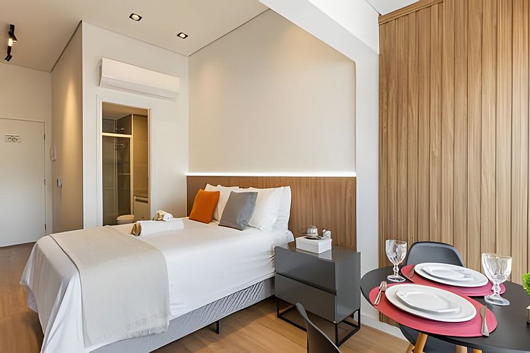 Studio bem próximo do Allianz Parque e Shopping