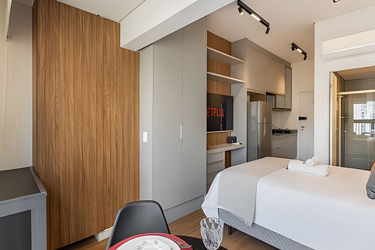 Studio bem próximo do Allianz Parque e Shopping