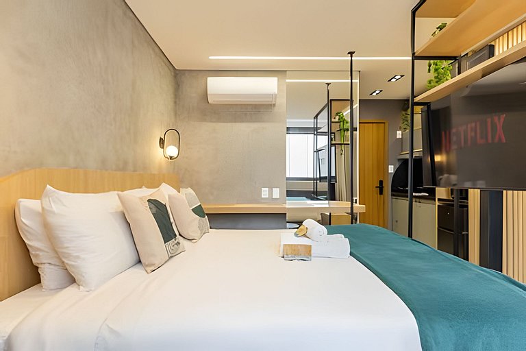 400m Av. Paulista | Piscina e Academia | P/ até 4