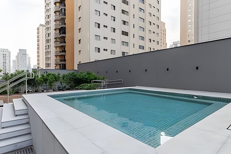 Apto p/ 4 entre Itaim e Ibirapuera