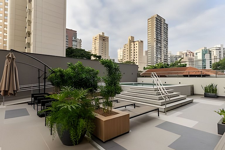 Apto p/ 4 entre Itaim e Ibirapuera