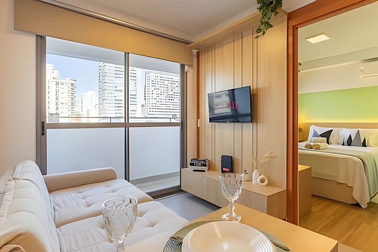 Ideal para shows no Allianz | 1 Dorm P/ 4 pessoas