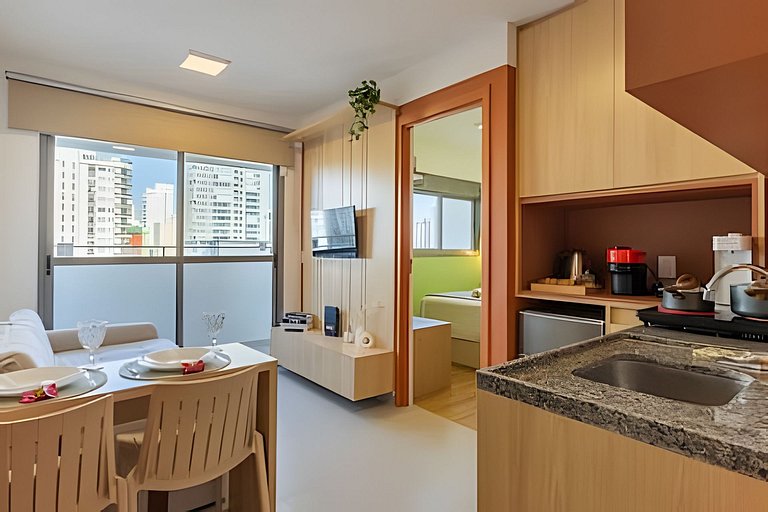 Ideal para shows no Allianz | 1 Dorm P/ 4 pessoas